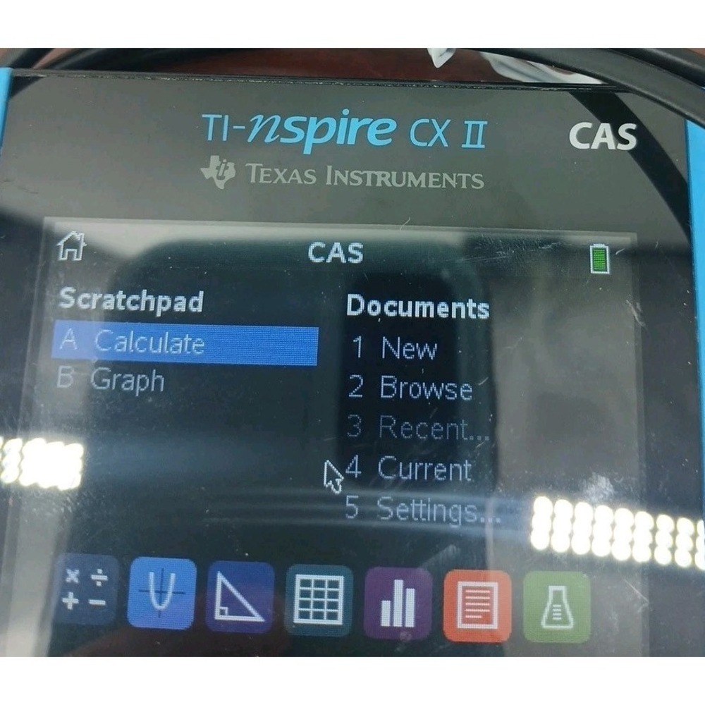 Texas Instruments TI-Nspire CX II Graphing Calculator - Blue With Charging Cord - Picture 2 of 5